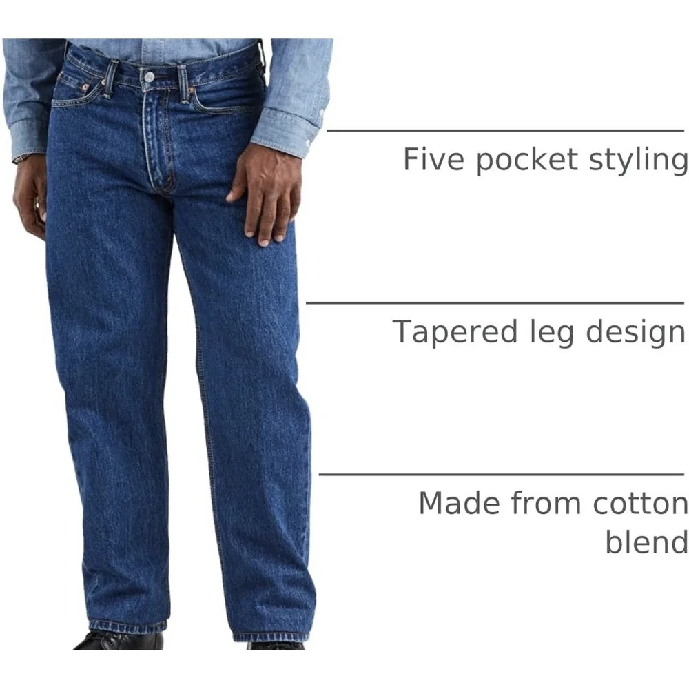 NWT Levi's 550 Relaxed Fit Big & Tall Men's‎ Blue Denim Jeans 100% Cotton 48x30